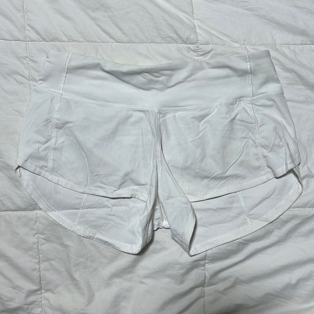 Lululemon LR Speed Up Shorts White Size 2